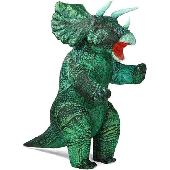 Inflatable Dinosaur Costume Blow up Triceratops Costumes for Adults Fancy Dino - Picture 1 of 7